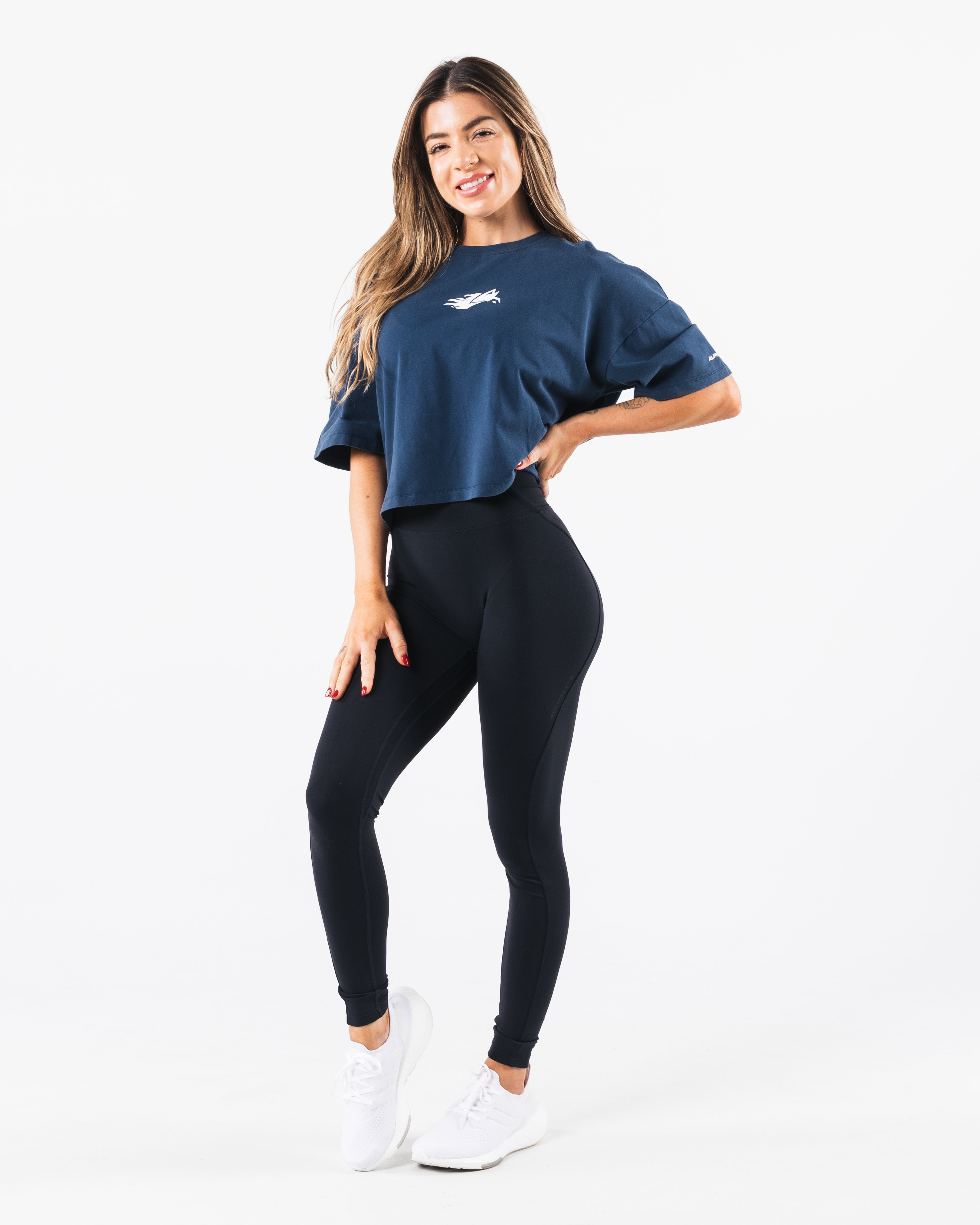 Wolf Print Crop Top Tee - Women's Vintage Denim Shirt for Casual Wear & Street Style Fashion