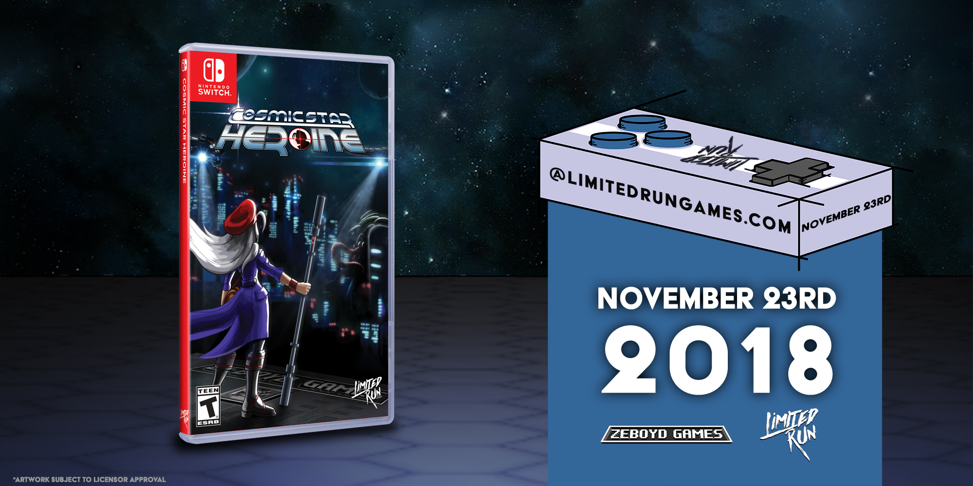 Cosmic Star Heroine - Nintendo Switch Limited Run #20 Edition - Retro Sci-Fi RPG Adventure Game for Home & Travel Gaming