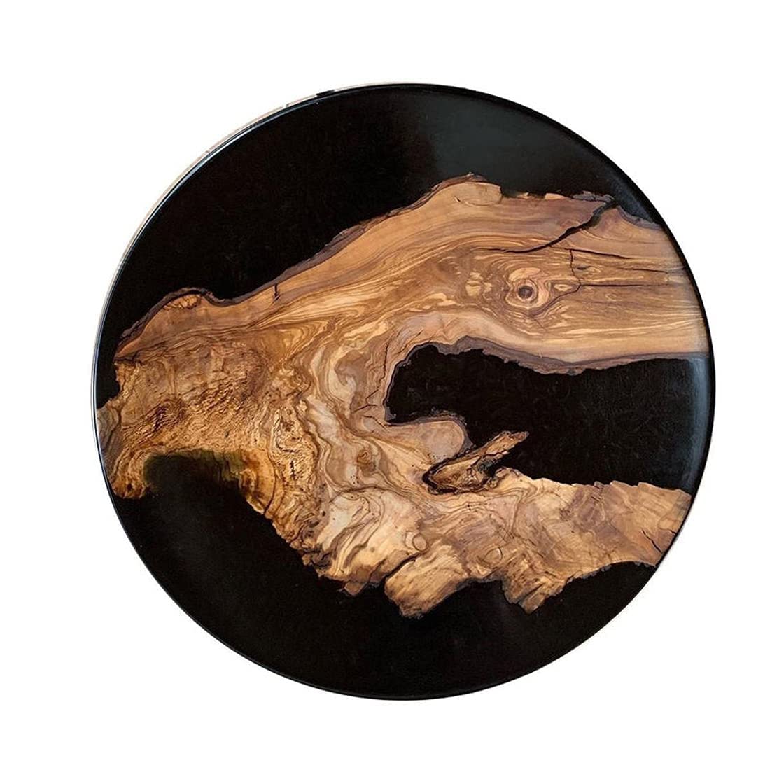 Handmade Epoxy Resin River Table with Live Edge Wood - Natural Wood Dining Table for Home & Office - Unique Conversation Piece for Modern Living Rooms & Dining Areas