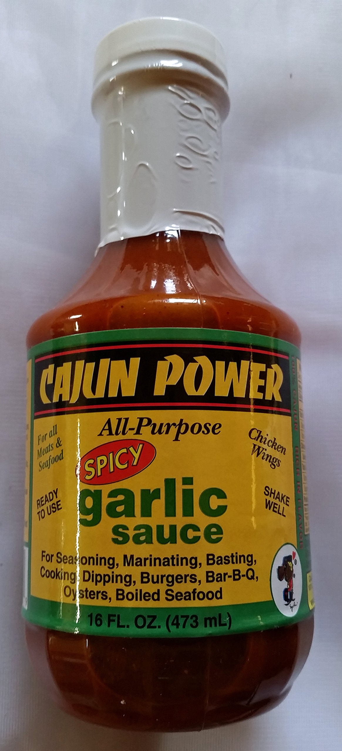 Cajun Power All-Purpose Spicy Garlic Sauce - 4 Pack (16 oz Each) | Bold Flavor for Seafood, Pasta & Grilling | Louisiana Style Hot Sauce for Cooking & Marinades