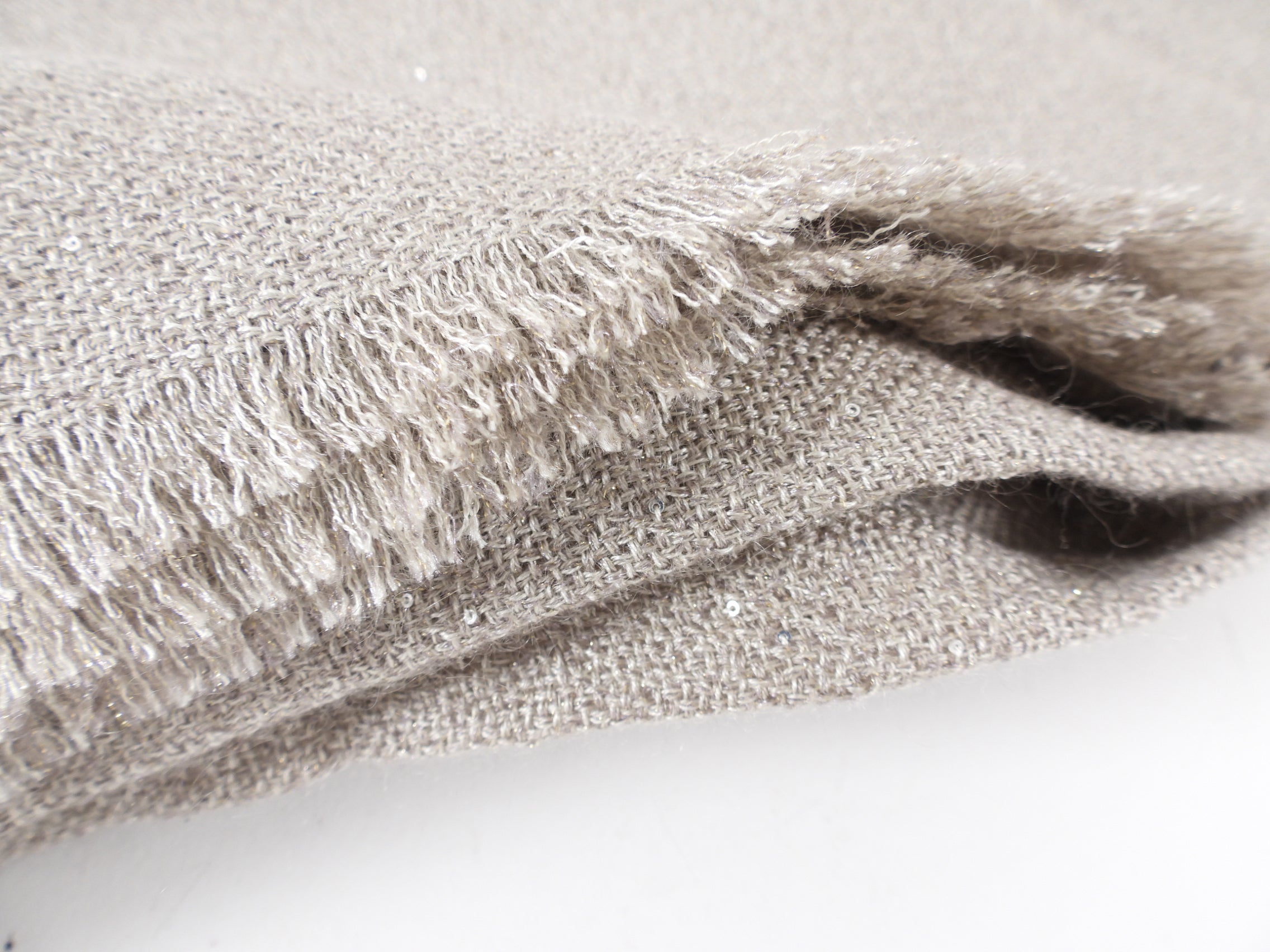 Brunello Cucinelli Light Greige Shimmer Shawl Scarf - Luxurious Cashmere Wrap for Women, Elegant Evening Wear & Winter Fashion Accessory