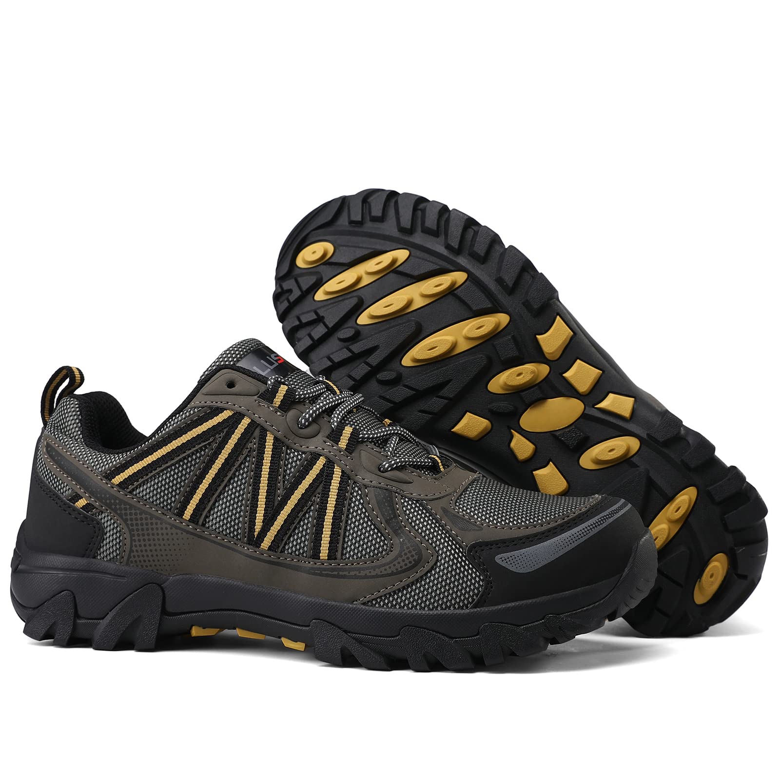 **LUSWIN Men's Breathable Hiking Shoes – Lightweight Non-Slip Outdoor Walking & Trekking Shoes for Men – Perfect for Trail Hiking, Travel & Daily Comfort**