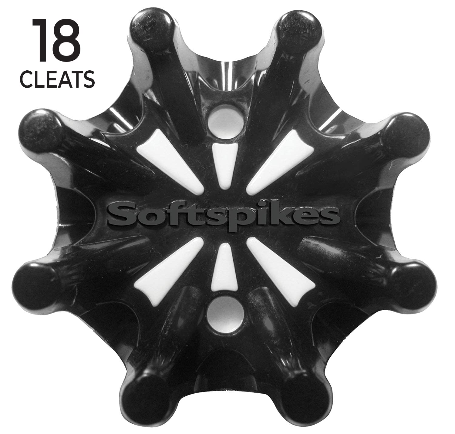 Softspikes Pulsar Fast Twist 3.0 Golf Cleats - 18 Pack (Black) | Durable Spikes for Golf Shoes | Perfect for Wet & Dry Course Conditions