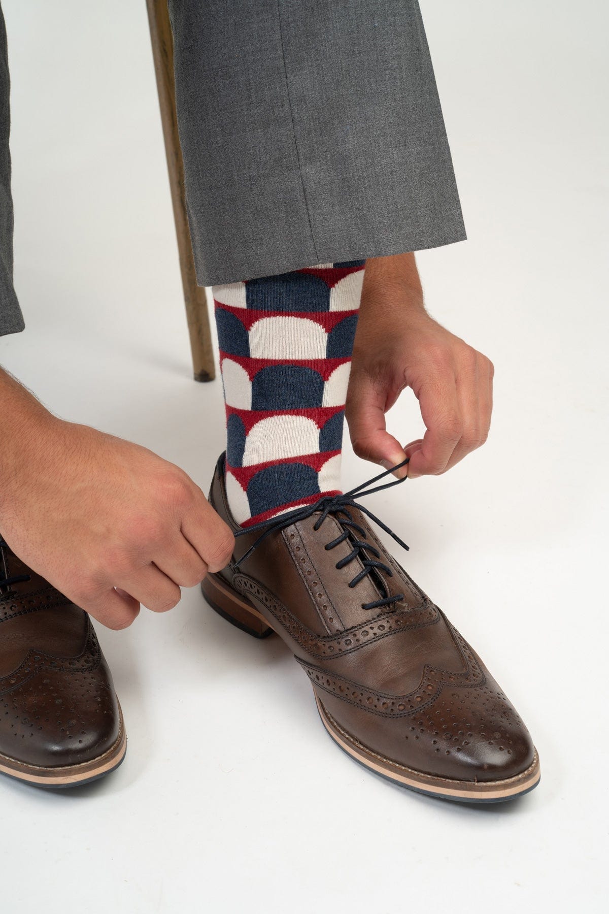 Premium Organic Cotton Socks for Men - Soft & Breathable Red Crew Socks - Perfect for Work, Gym & Everyday Comfort