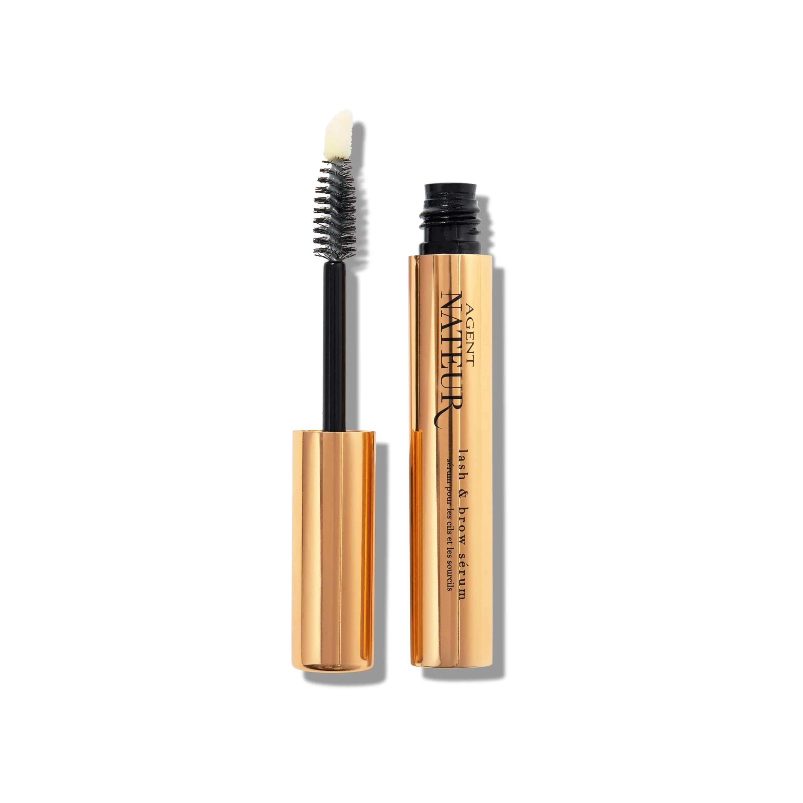 Agent Nateur Natural Lash & Brow Growth Serum - Vegan, Cruelty-Free, Non-Toxic Clean Beauty Formula (0.17 oz) | Enhance Eyelashes & Eyebrows for Fuller Look - Perfect for Daily Beauty Routine & Special Occasions