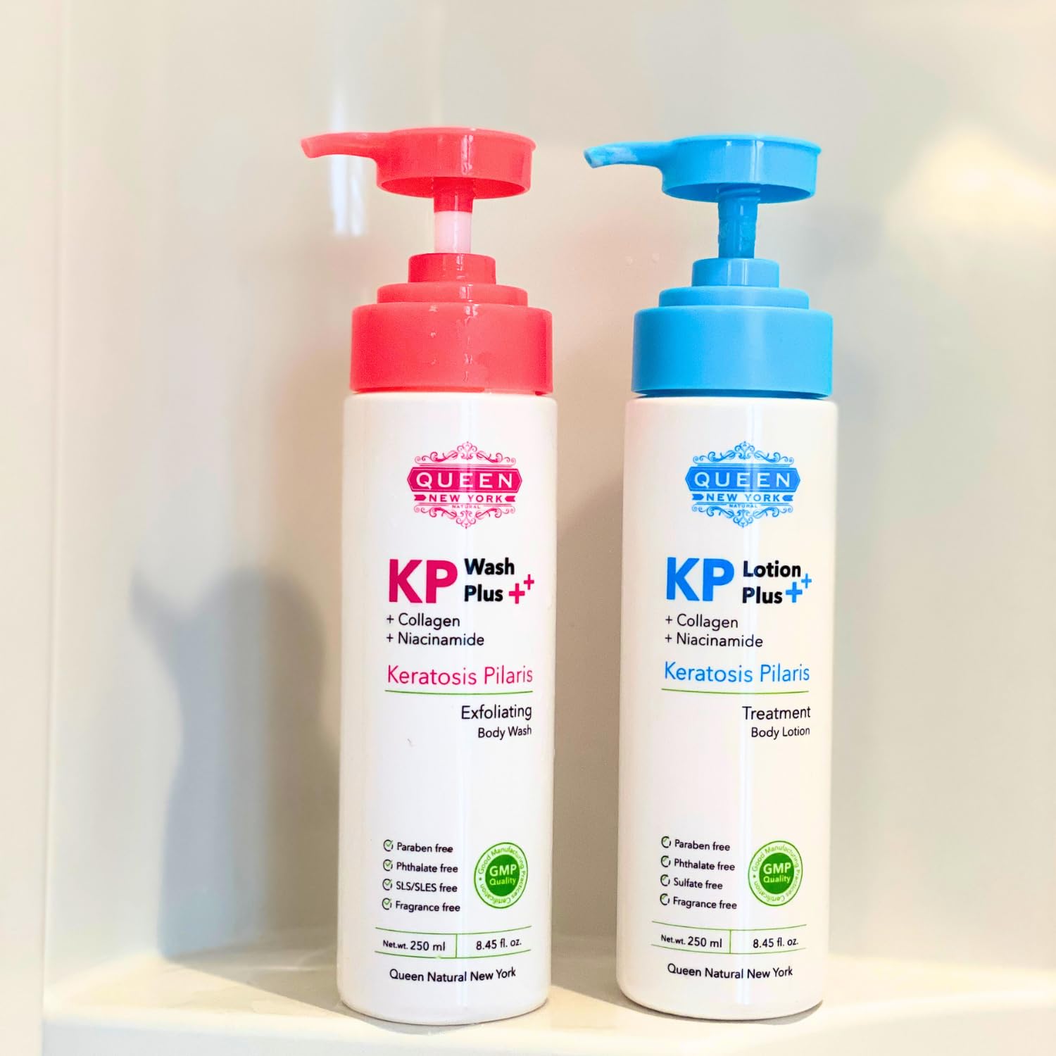 KP Treatment Acne Exfoliating Body Wash with Collagen & Niacinamide | 15% Glycolic Acid & 2% Salicylic Acid for KP Bumps, Keratosis Pilaris & Rough Skin | Fragrance-Free 8.45 fl.oz | Perfect for Body Acne, Ingrown Hairs & Dry Bumpy Skin Care Routine