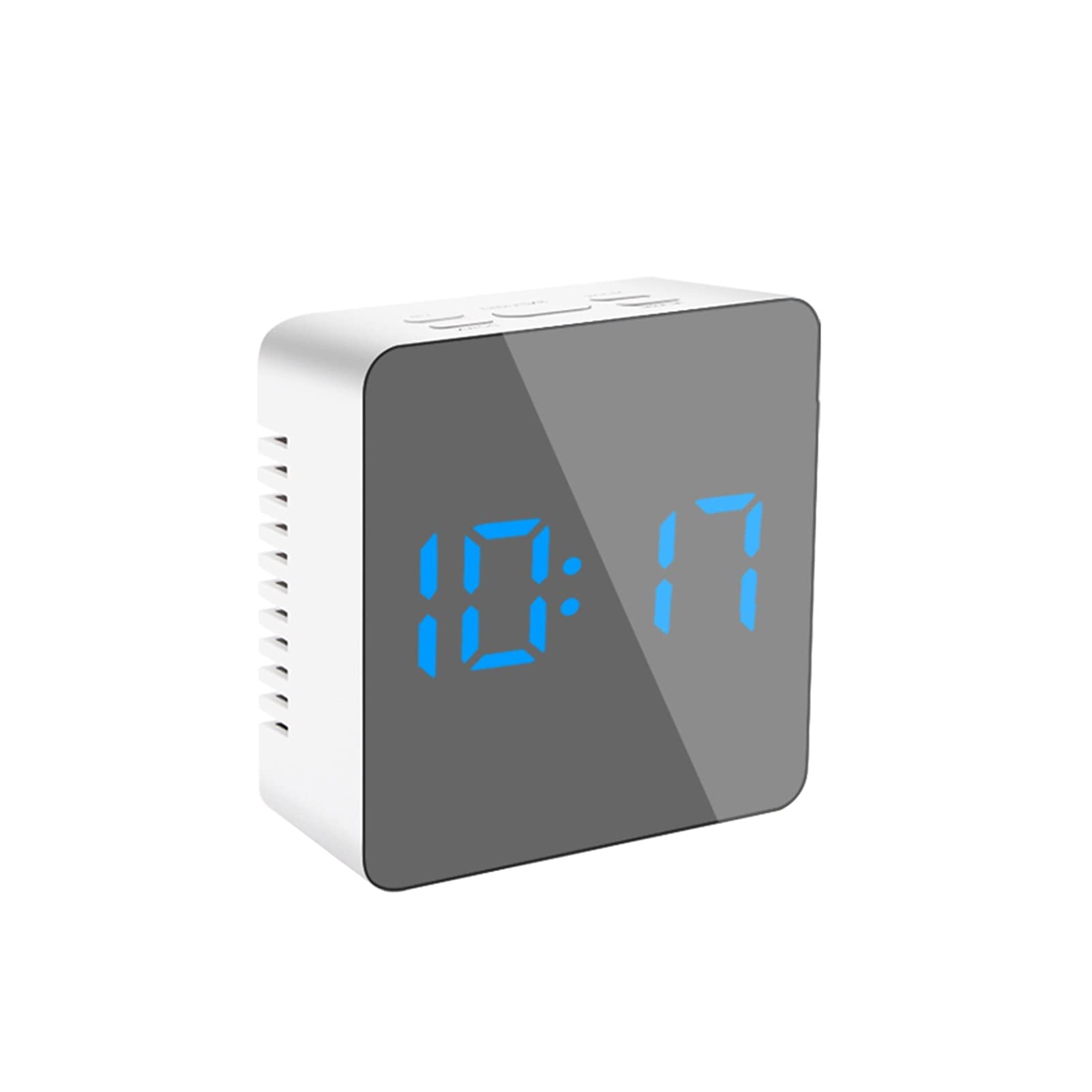 YSYSPJM Digital Alarm Clock with LED Mirror, Night Light, Thermometer - Multi-Function Wall & Table Clock for Bedroom, Office (Square/Rectangle Design) - Perfect for Home, Dorm, Travel & Gift Giving