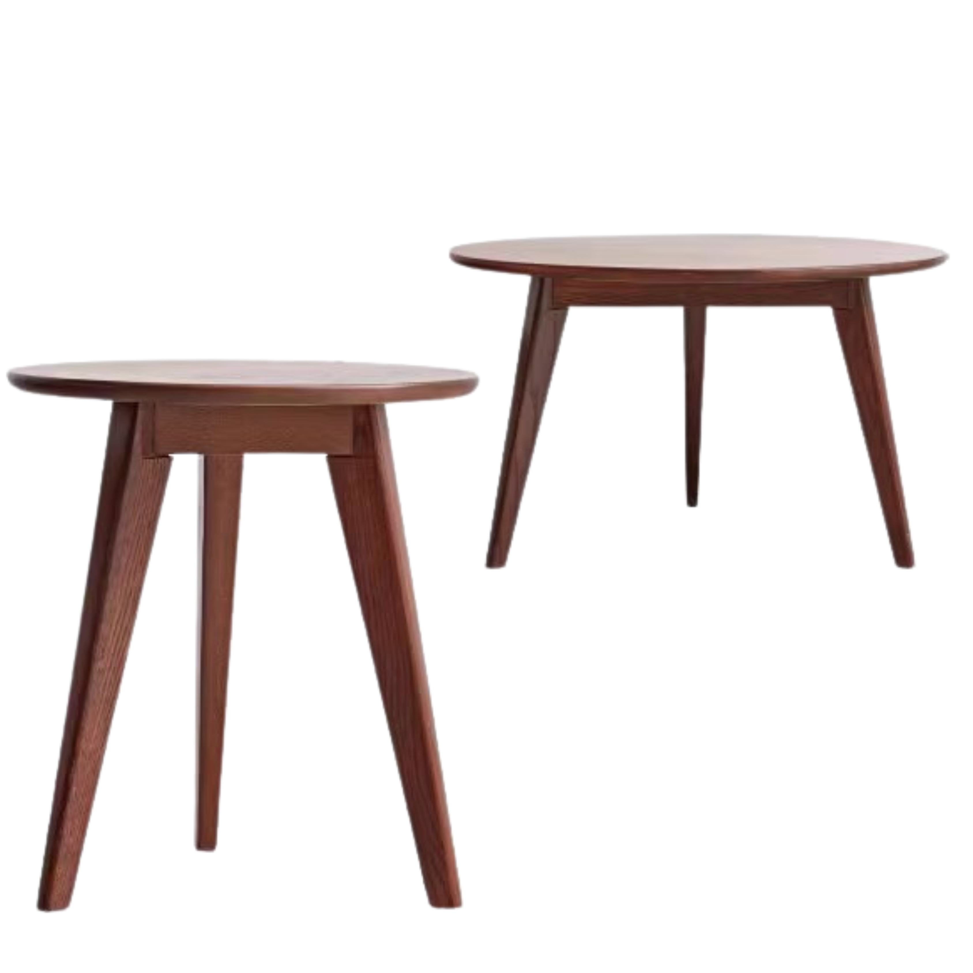 Solid Oak & Black Walnut Wood Side Table - Nightstand, End Table for Living Room, Bedroom, Office | Rustic Modern Furniture for Home Decor