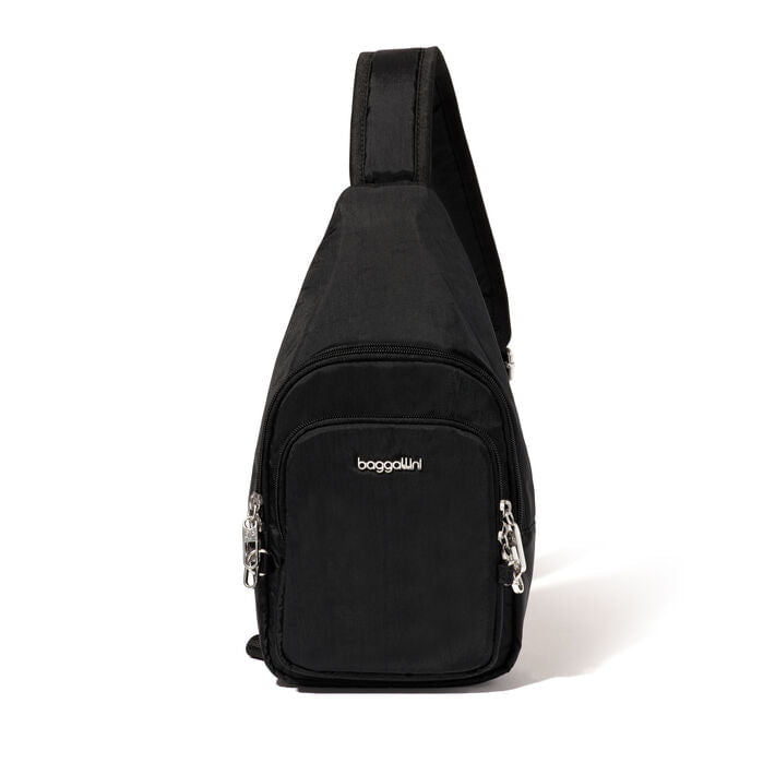 Baggallini Securtex Anti-Theft Crossbody Sling Bag for Women - RFID Blocking, Lightweight & Secure Travel Purse - Perfect for Day Trips, Commuting, and Shopping