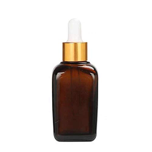 JARBAZAAR 5-Pack 20ml Amber Square Glass Dropper Bottles for Essential Oils, DIY Skincare, Cosmetics & Blends - 100% Leakproof & Multipurpose - Perfect for Aromatherapy, Travel & Homemade Beauty Products