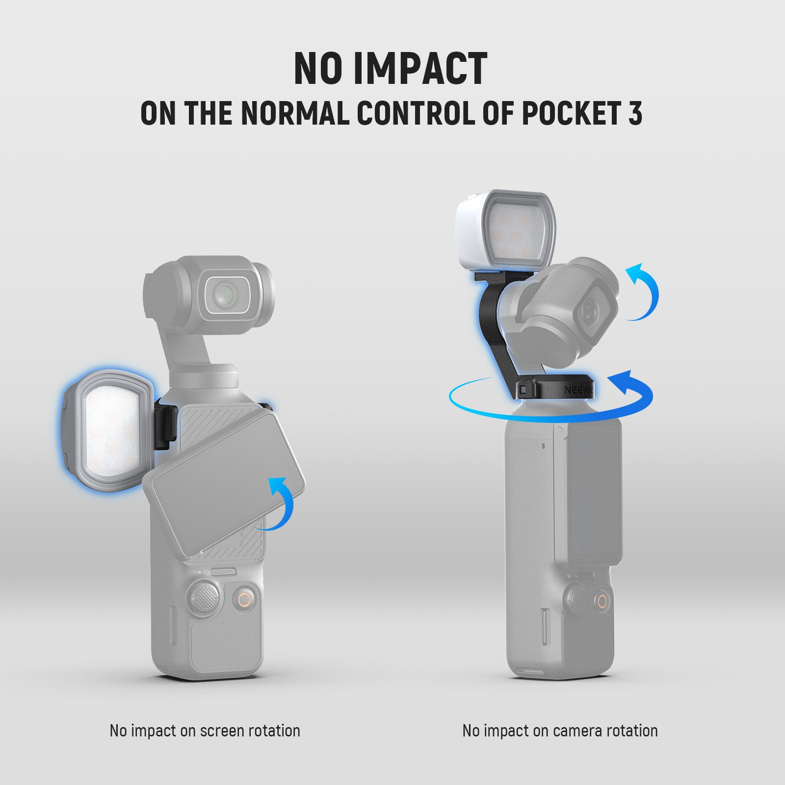 NEEWER BASICS M21 Magnetic Auxiliary Light for DJI OSMO Pocket 3 - Compact LED Video Light for Vlogging, Photography & Content Creation - Perfect for YouTube, TikTok & Social Media