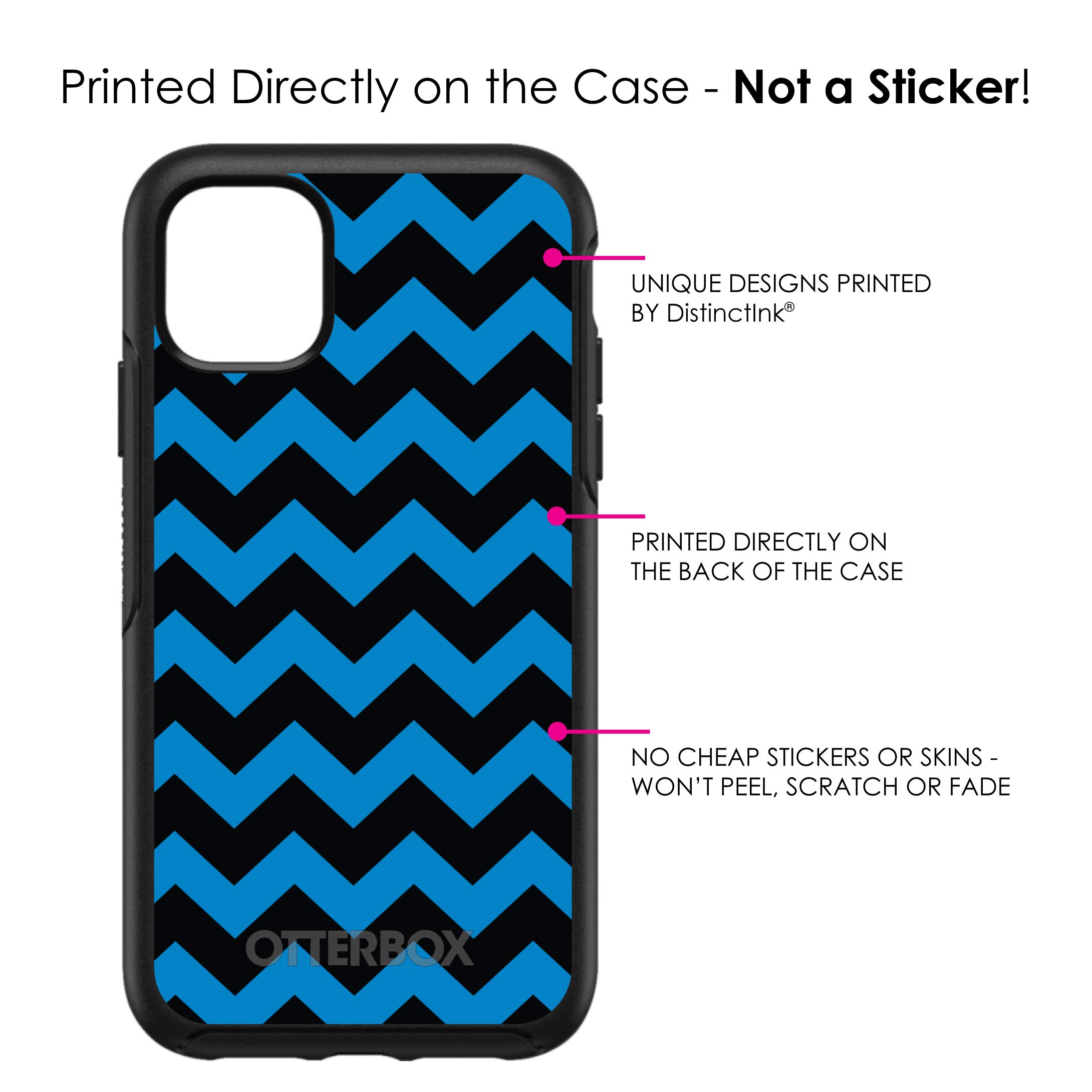 DistinctInk iPhone 11 Pro MAX Case (6.5 Inch) - Shockproof Protective Cover with Chevron Stripes Design - Durable Replacement for OtterBox Symmetry - Perfect for Work, Travel & Outdoor Activities