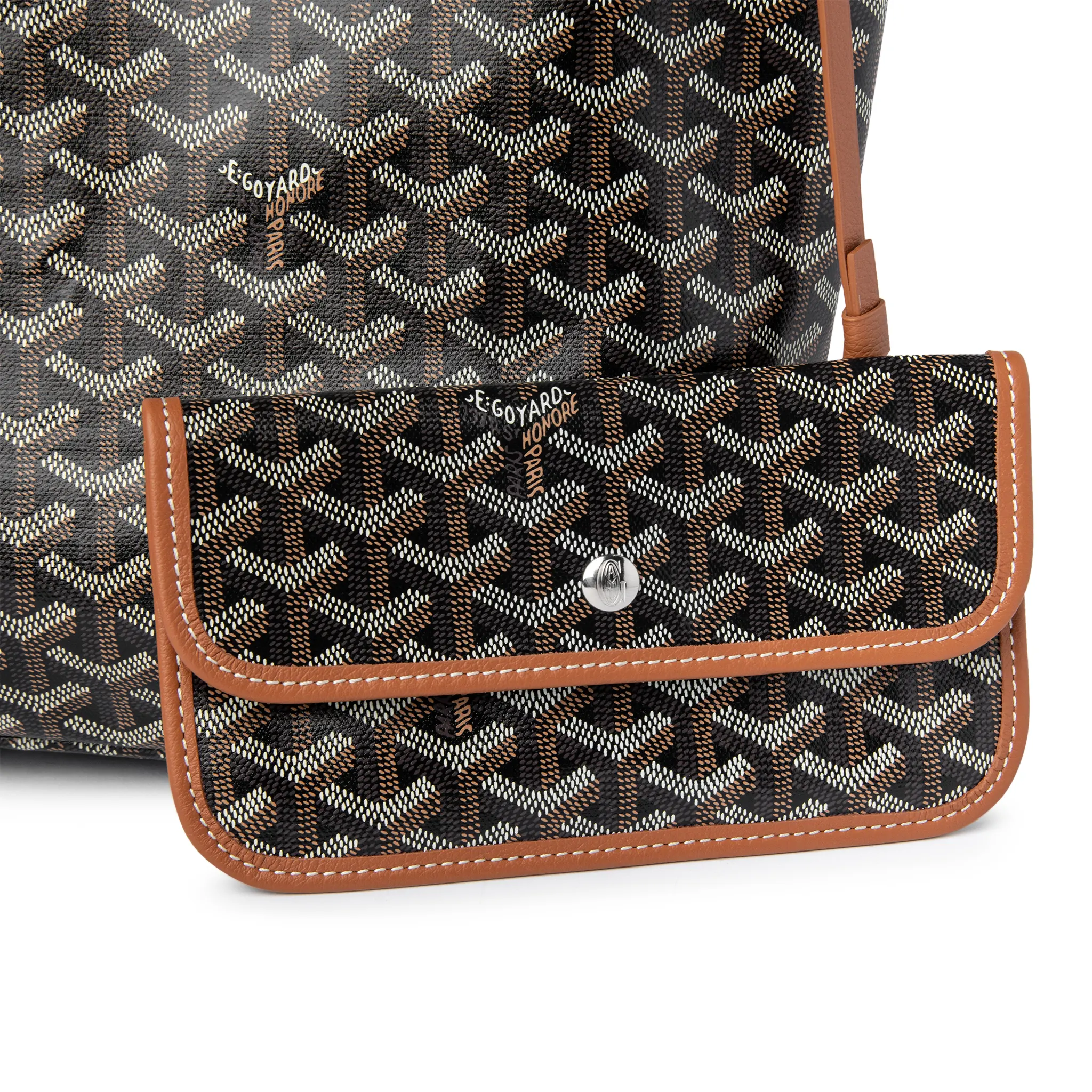 Goyard Saint Louis PM Tote Bag - Black & Tan Luxury Handbag for Women | Perfect for Work, Travel & Everyday Use