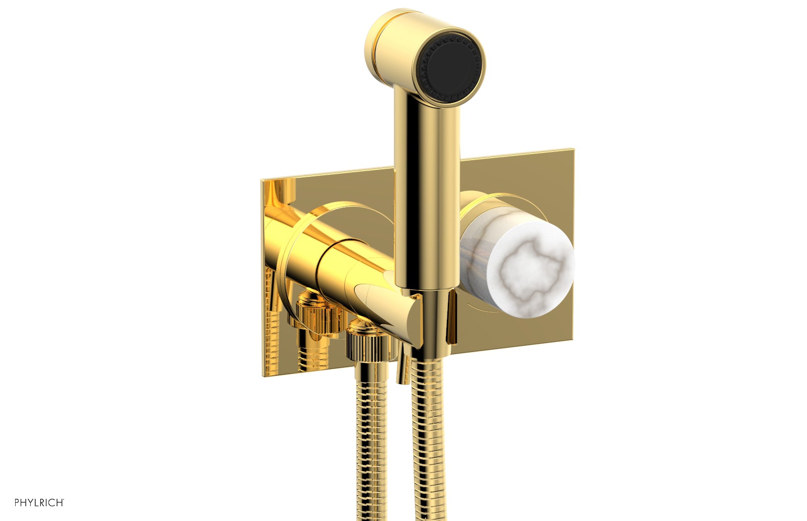 Premium Wall Mounted Bidet with Marble Handle - BASIC II Model 230 67 - Perfect for Modern Bathrooms & Luxury Home Upgrades