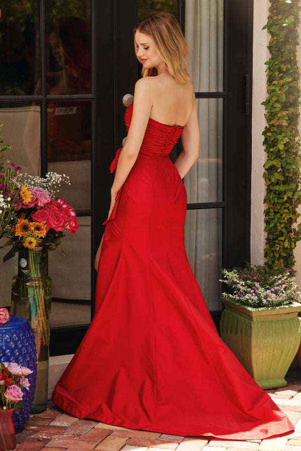 Ava Presley Strapless Bow Dress - Elegant Formal Gown for Prom, Wedding & Evening Events
