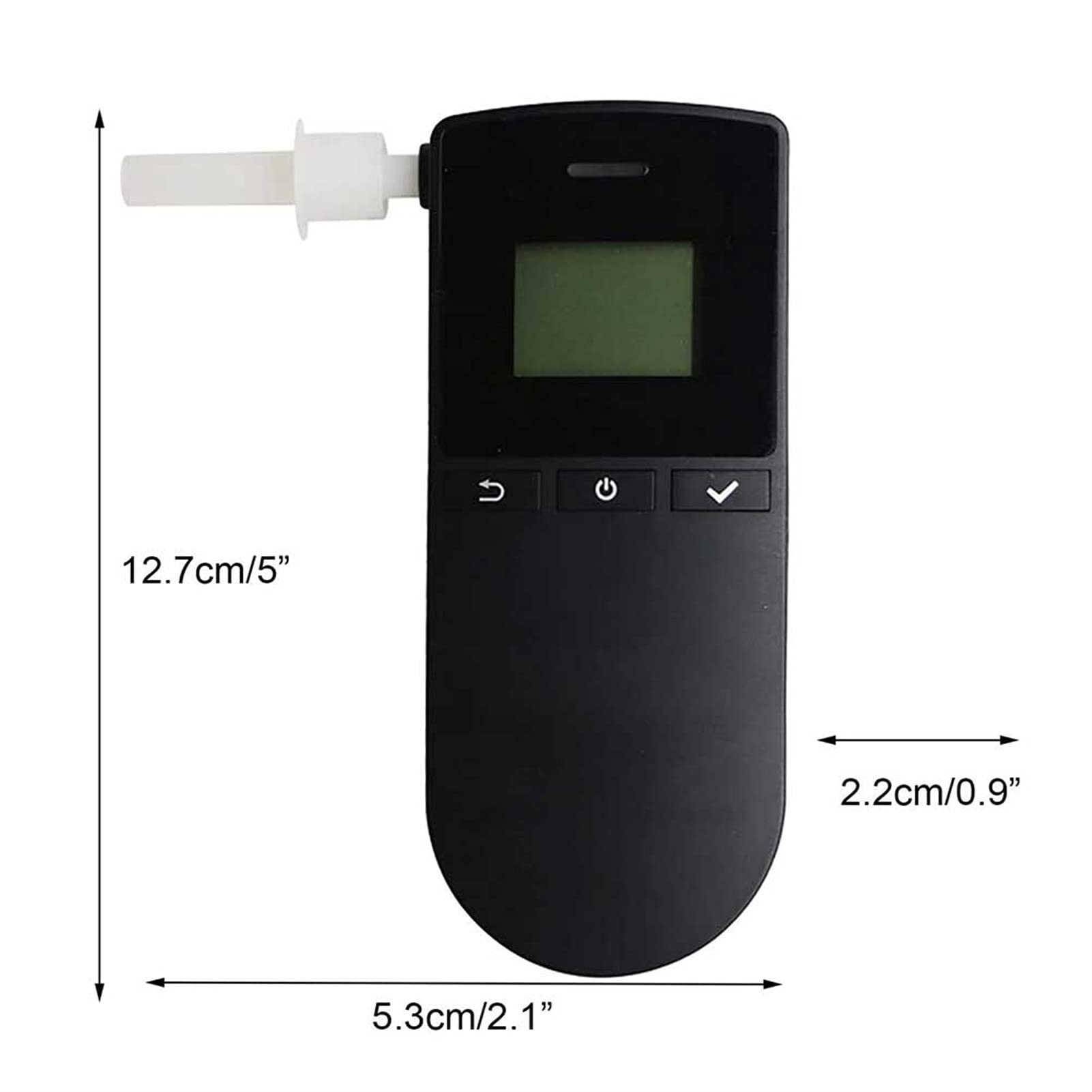 Upgraded Portable Alcohol Tester with LED Display - Digital Breathalyzer with Mouthpieces & Carrying Case for Home, Car, and Party Use - Accurate BAC Level Detection for Personal & Professional Scenarios