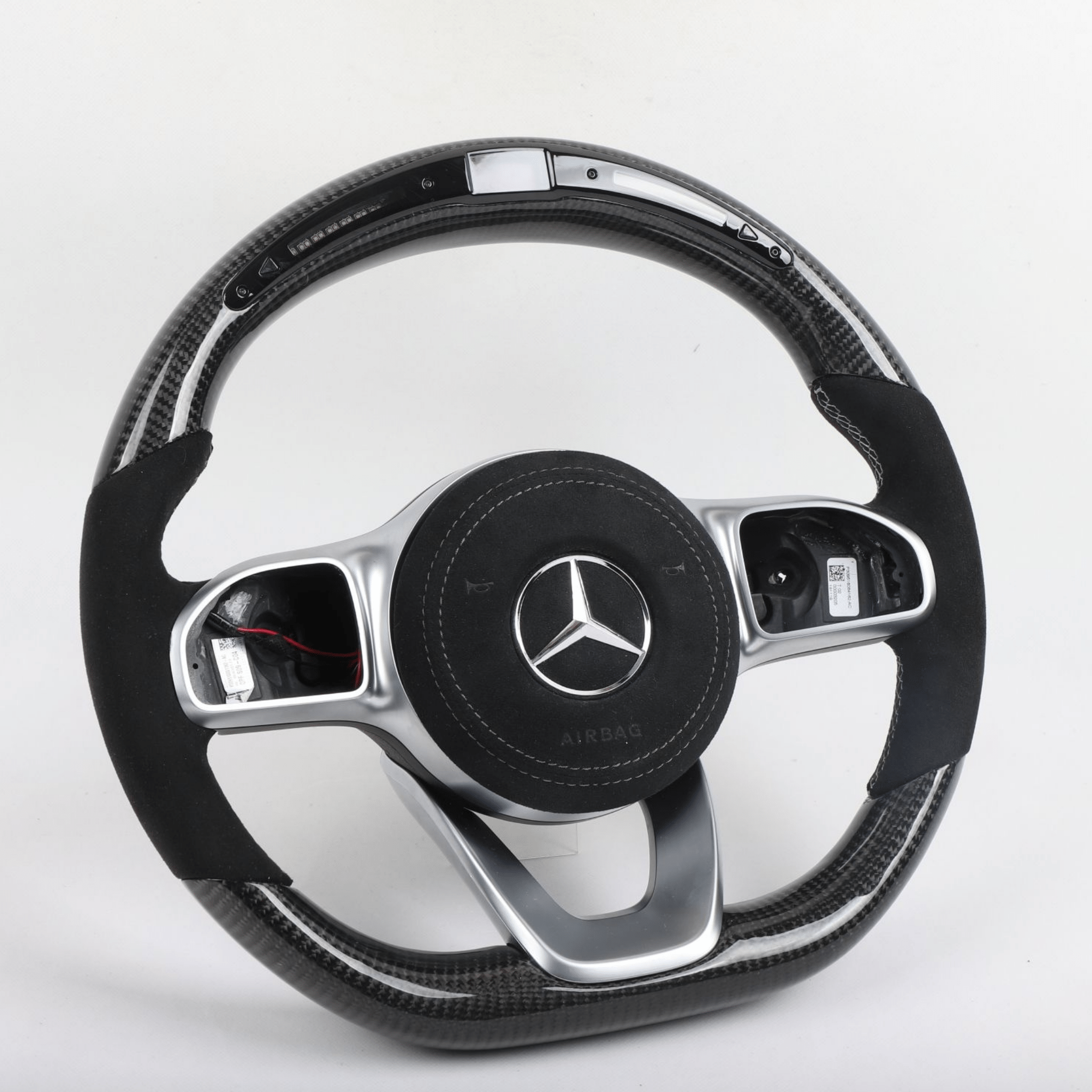 Custom Carbon Fiber Steering Wheel for 2019-2022 Mercedes Non-AMG Models - Premium Upgrade for Sporty Driving & Luxury Interior Enhancement