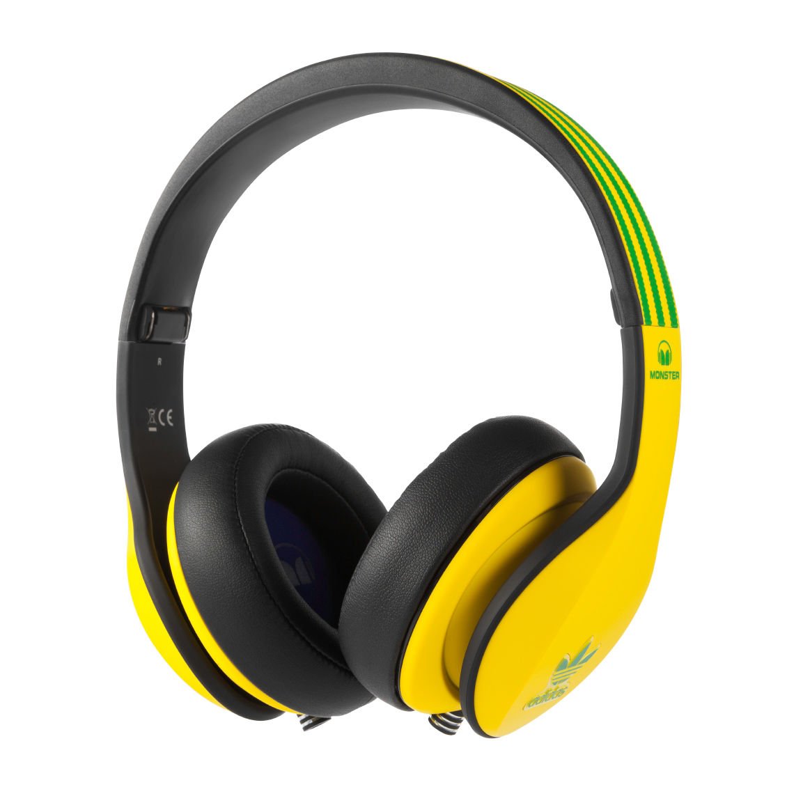 Adidas Limited Edition Monster Over-Ear Headphones with Apple ControlTalk - Wireless Bluetooth Headset with Built-in Mic & Music Controls (Yellow/Green/Black) for Gaming, Workouts & Travel