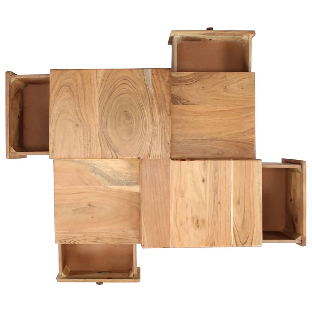 Modern Acacia Wood Coffee Table 27.5