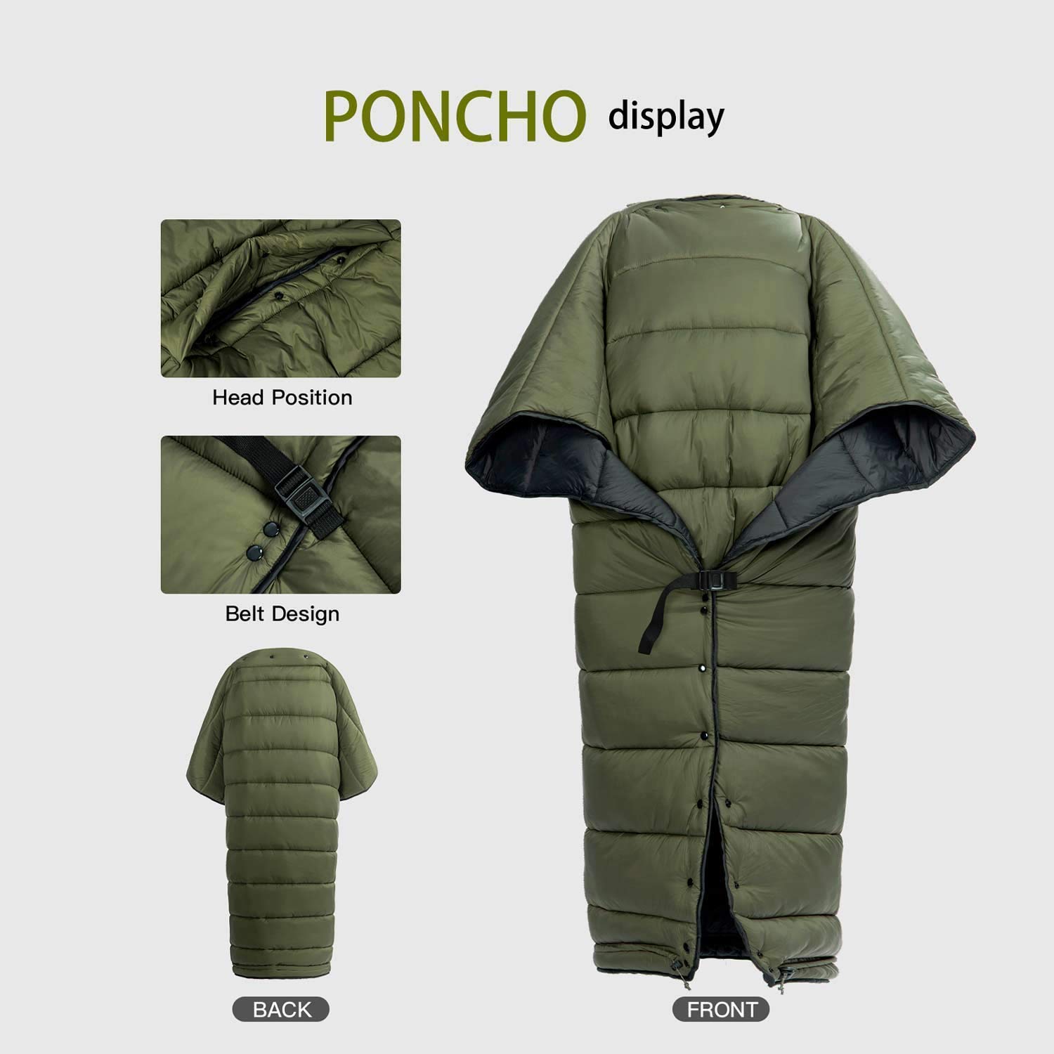 OneWind Ultralight Hammock Top Quilt - 50F Warm Sleeping Bag Alternative for Camping, Backpacking & Outdoor Adventures