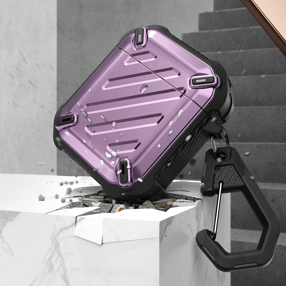 Apple AirPods 1 & 2 Unicorn Beetle Pro Rugged Case - Shockproof Protective Cover with Built-in Screen Protector, Purple - Perfect for Gym, Travel & Outdoor Activities