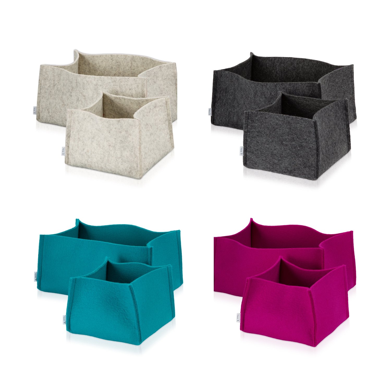Felt Storage Baskets 17x28x14 - Lagoon for Home & Office Organizing