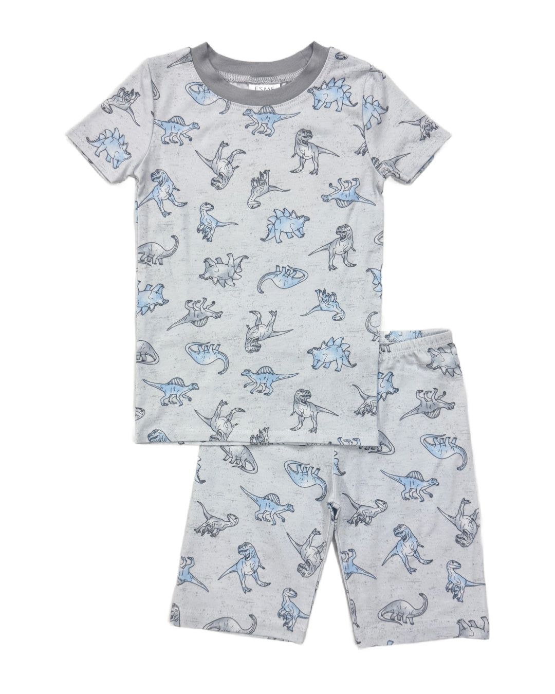 Dinosaur Print Short Sleeve Top & Shorts Set for Kids - Fun Summer Outfit for Boys and Girls - Perfect for Playdates, Birthday Parties, and Outdoor Adventures