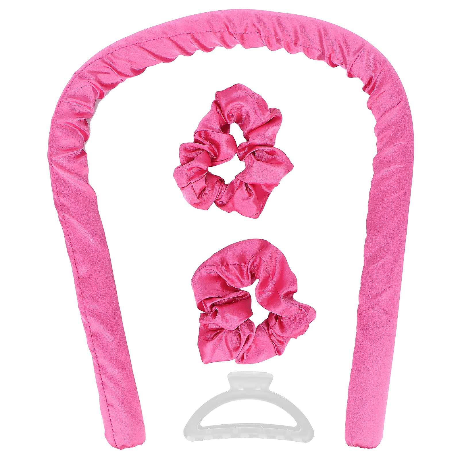 FASJ No Heat Curls Headband - Damage-Free Hair Curling Tool for Natural Waves (Rose Red) | Perfect for Everyday Styling, Birthday Parties & Special Events