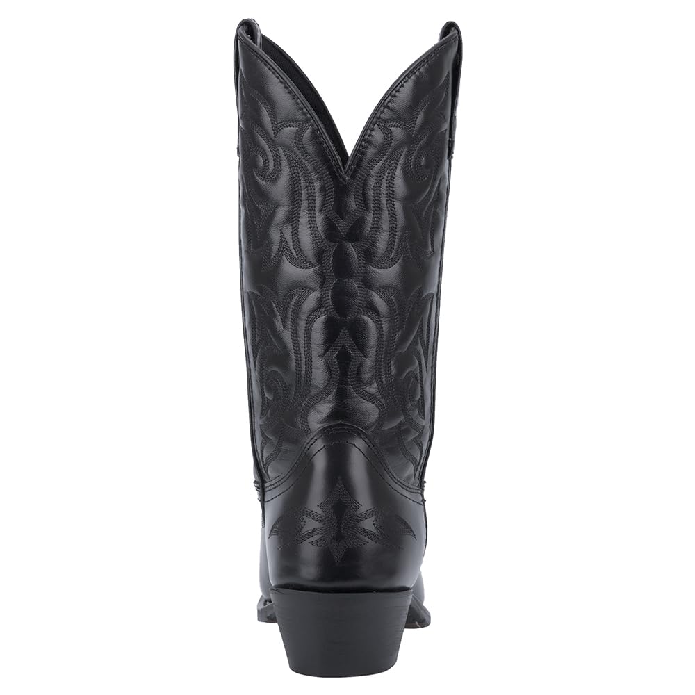 Laredo Men's Hawk Embroidered Snip Toe Casual Boots - Mid Calf Western Boots for Men, Black Cowboy Boots for Country Style & Outdoor Wear