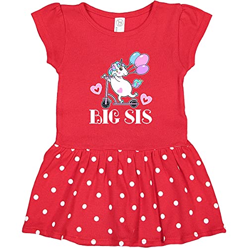 Inktastic Big Sis Unicorn Sister Announcement Toddler Dress - Cute Matching Outfit for Siblings, Baby Girls & Toddlers - Perfect for Birthday Parties, Family Photos & Special Occasions