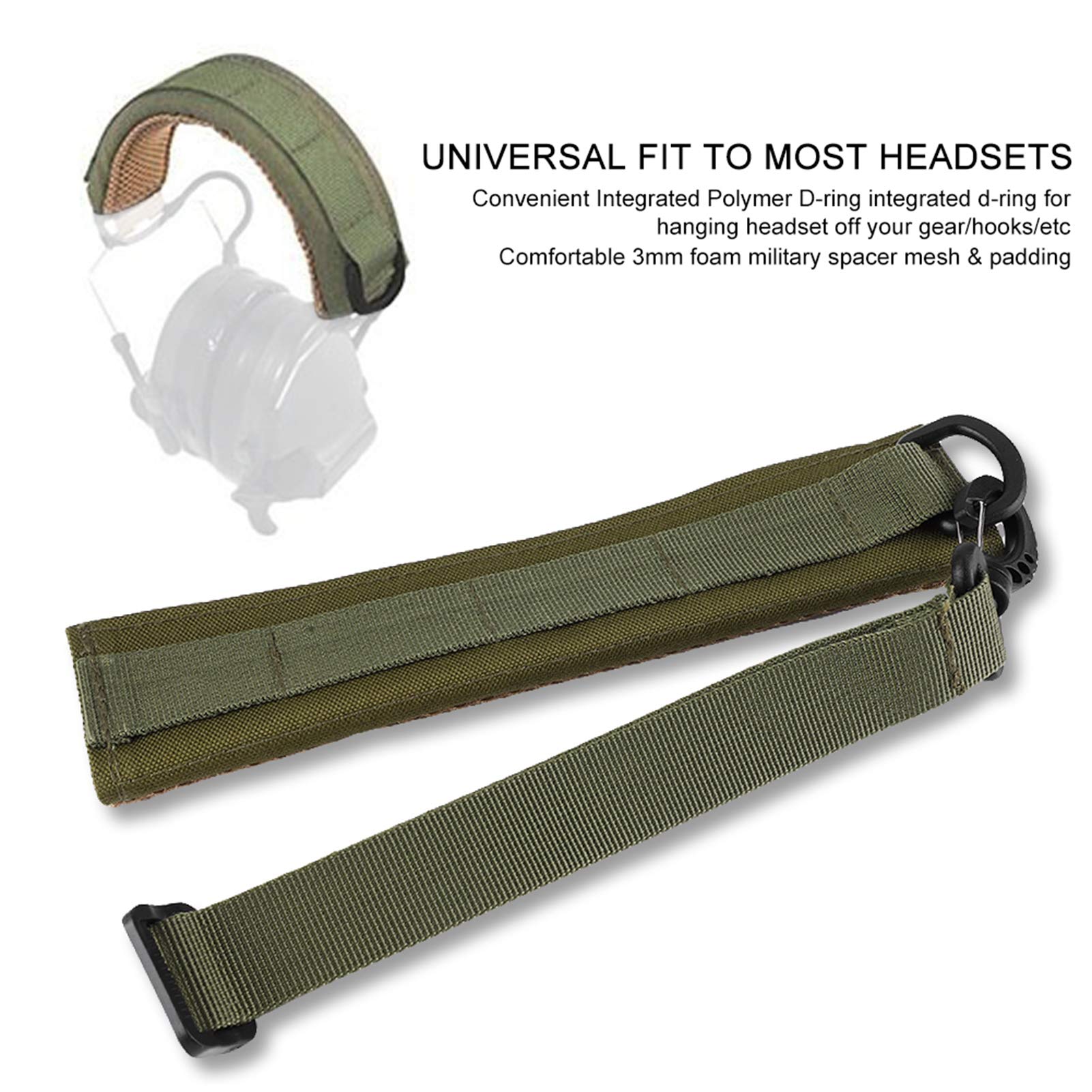 Universal Washable Headphone Cover for Helmets - Outdoor Ear Muff Headset Protector (Army Green) - Perfect for Motorcycling, Skiing, and Winter Sports