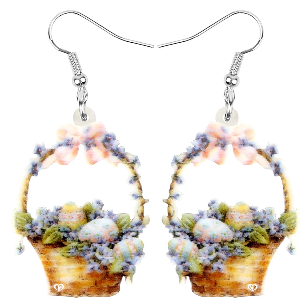 DOWAY Acrylic Easter Bunny Rabbit Earrings - Cute Drop Dangle Jewelry Gifts for Women & Girls - Funny Party Accessories for Easter, Spring Celebrations & Costume Events