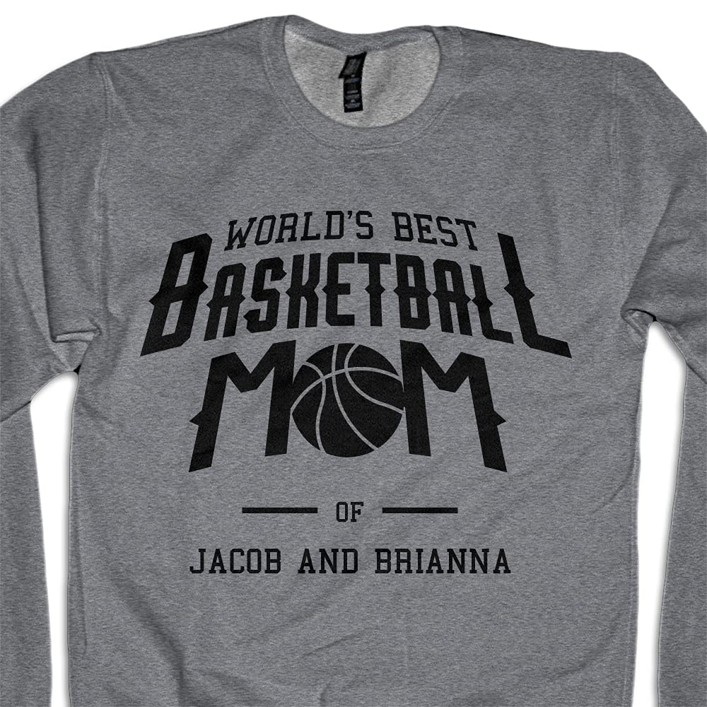 Custom Basketball Mom Sweatshirt for Women - Personalized Sports Gift for Mother's Day | Game Day Outfits, Team Mom Apparel & Casual Wear