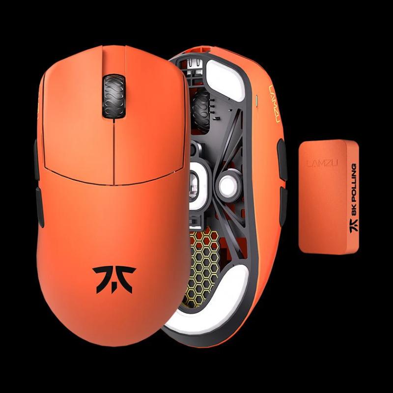 Fnatic x Lamzu Maya 8K Wireless Gaming Mouse - Ultra-Light 49g, 8K Polling Rate, Optical Switches - Perfect for Esports, FPS & MOBA Gaming