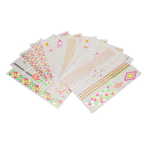 10PCS Temporary Tattoo Stickers - Vibrant Waterproof Fake Tattoos for Women & Men, Fun Body Art Decals for Parties, Halloween & Cosplay