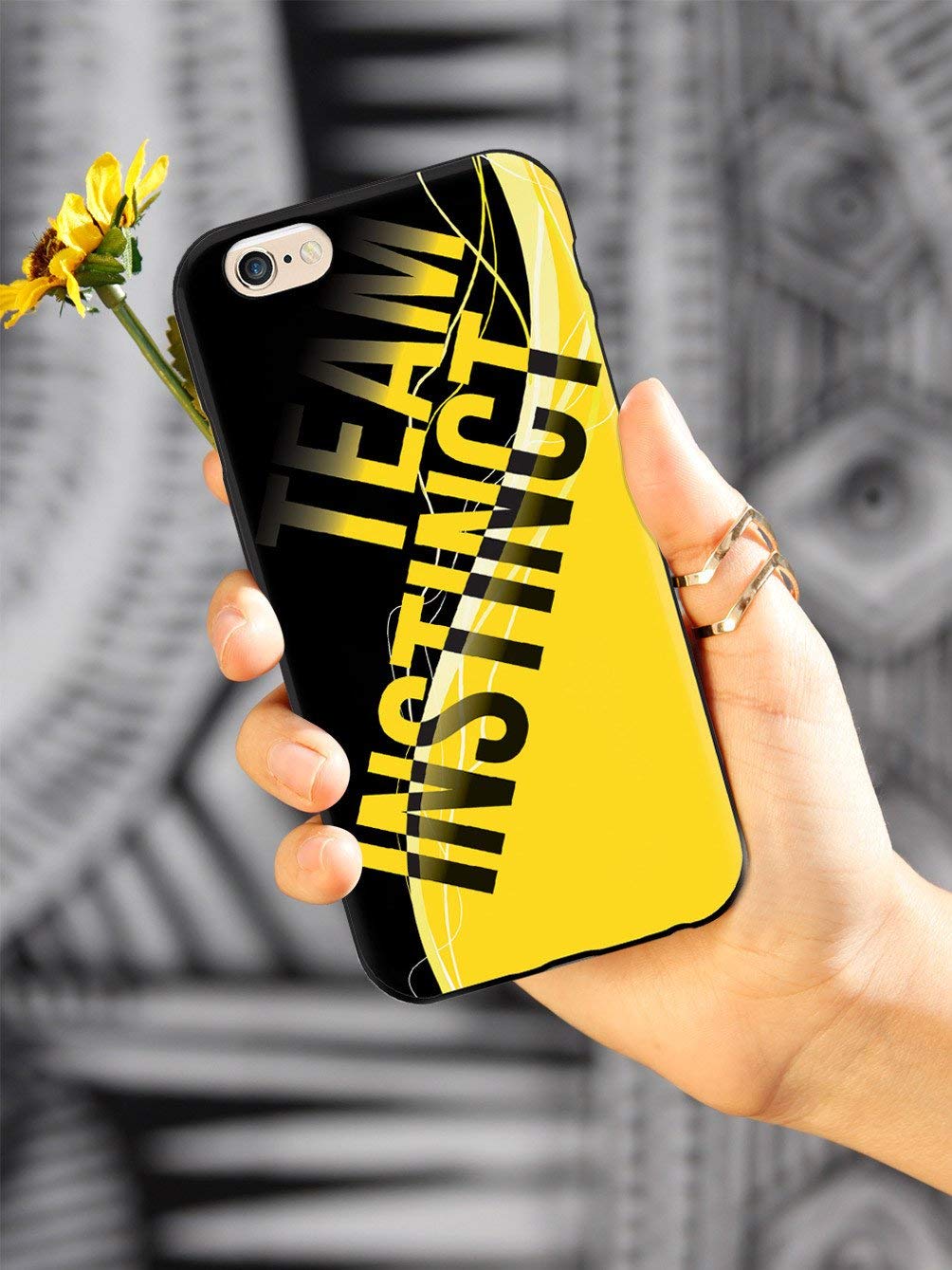 **Inspired Cases - iPhone XR Case Compatible - 3D Textured Protective Cover for Apple iPhone XR - Team Instinct Design - Yellow - Perfect for Everyday Use & Gaming**