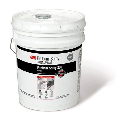 3M FireDam Spray 200 Fireproof Sealant - 5 Gallon Drum for Fire Protection & Smoke Barrier - Ideal for Commercial Buildings, Warehouses & Industrial Facilities