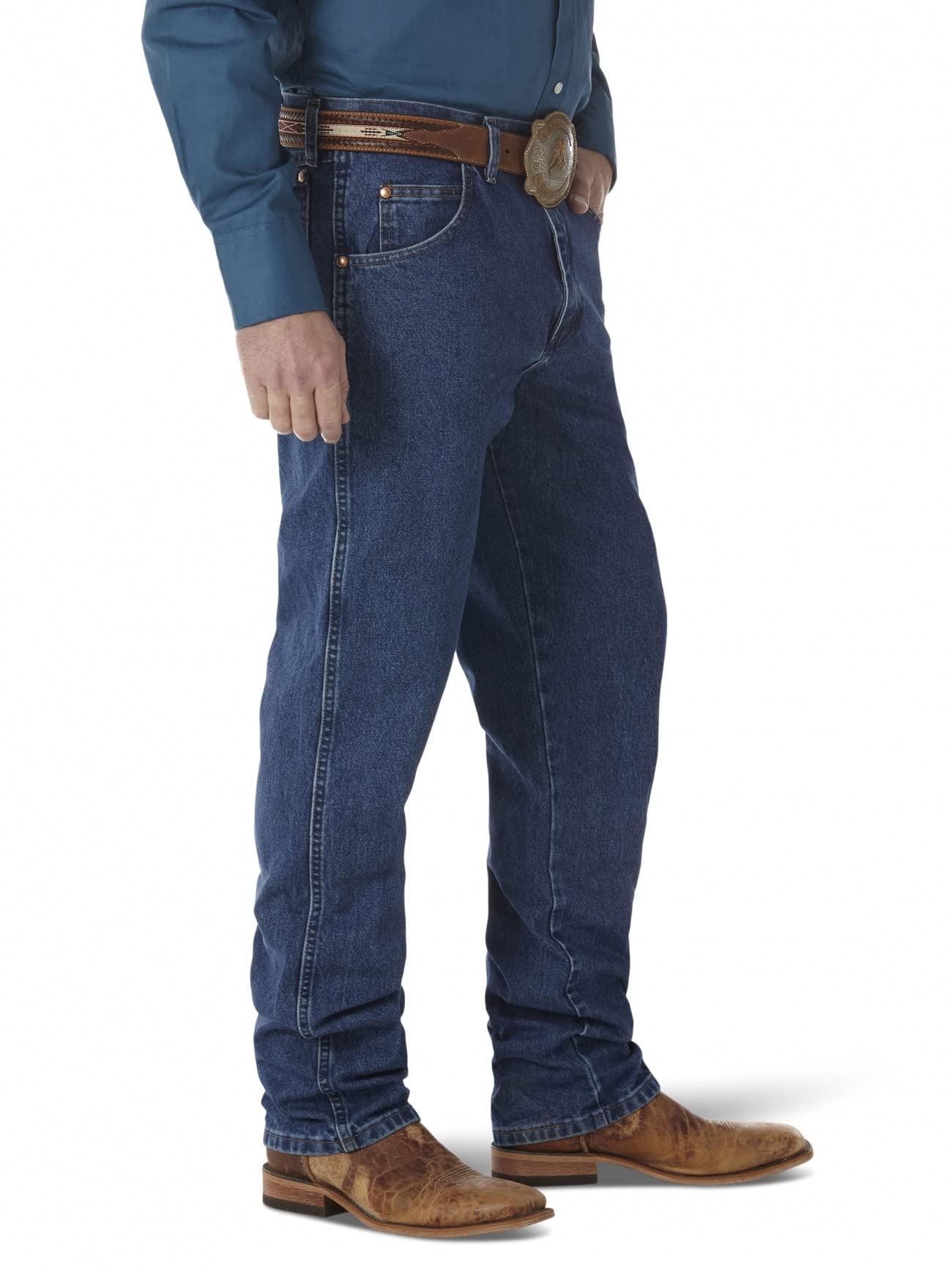 Wrangler Men's Cowboy Cut Relaxed Fit Jeans - Classic Denim Pants for Western Wear, Ranch Work & Casual Style | Durable Comfort for Everyday Use
