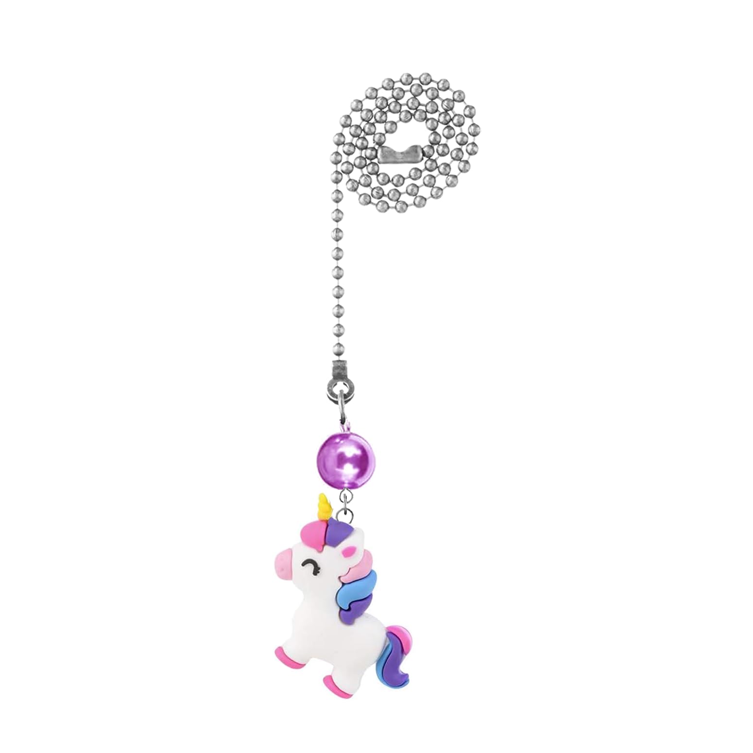 Unique Double-Sided Ceiling Fan Pull Chain - Unicorn & Bead Charm Design for Home Décor | Perfect for Bedroom, Nursery & Living Room Ceiling Fans