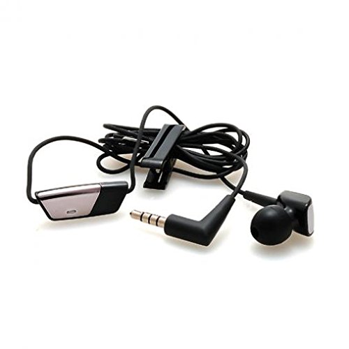 Single Mono 3.5mm Wired Earbud Headset with Microphone - Hands-Free Headphone for Verizon BlackBerry Priv, Google Pixel, Pixel XL & HTC 10 [Black] - Perfect for Calls, Gaming & Office Work