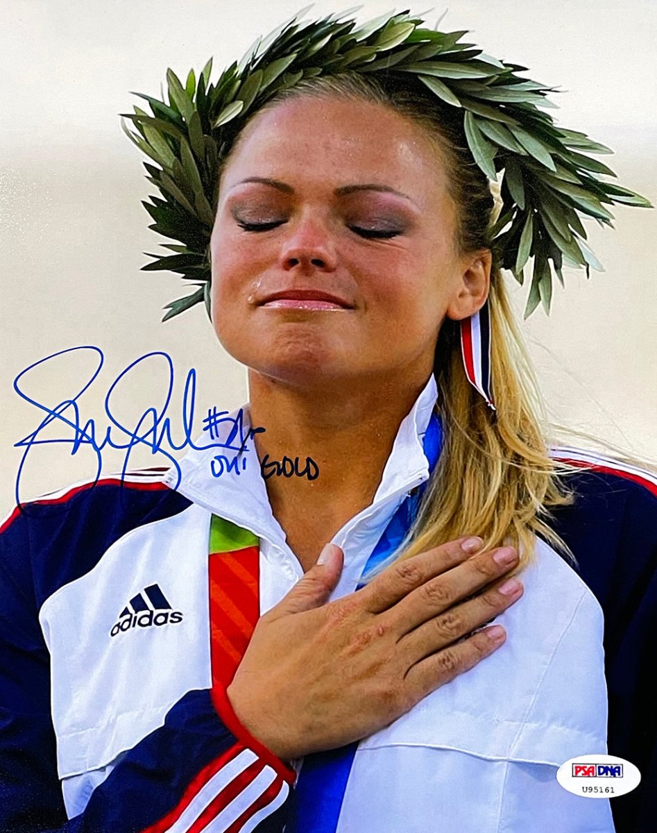 Jennie Finch Autographed USA Softball 8x10 Photo - 2004 Olympic Gold Medalist - PSA Certified Hologram - Perfect for Sports Memorabilia Collections & Softball Fan Gifts