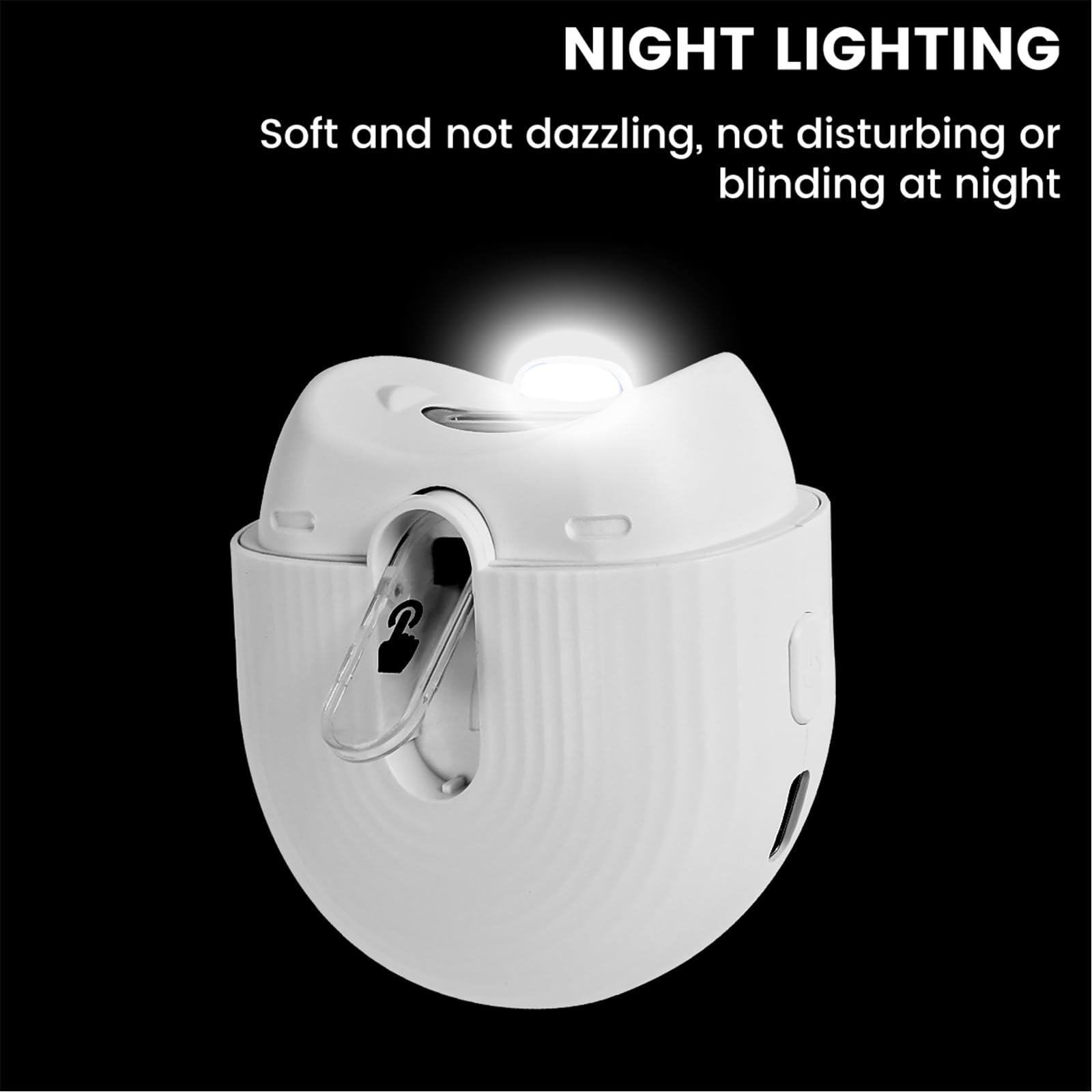 Rechargeable Electric Nail Clipper with LED Light & 2 Speed Settings - Portable Nail Trimmer with Scrap Collector Box - Safe Baby Nail Cutter & Fingernail File - Perfect for Travel, Home Use and Infant Care