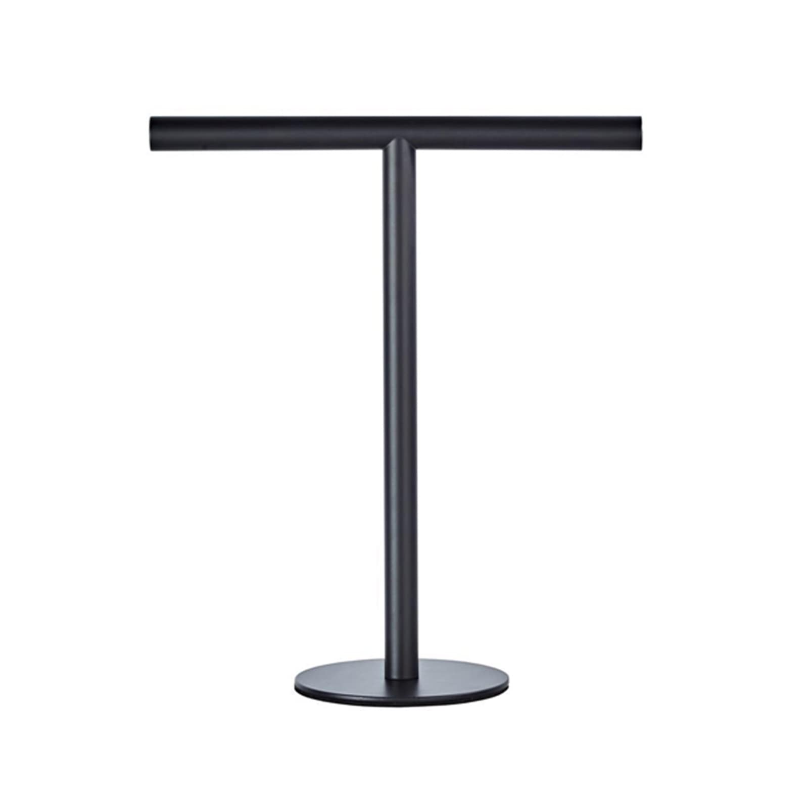 Stainless Steel T-Shaped Towel Holder Stand - Matte Black SUS304 Bathroom & Kitchen Towel Rack for Countertop, Vanity - Perfect for Hand Towels, Dish Towels & Washcloths - Ideal for Bathrooms, Kitchens & Laundry Rooms