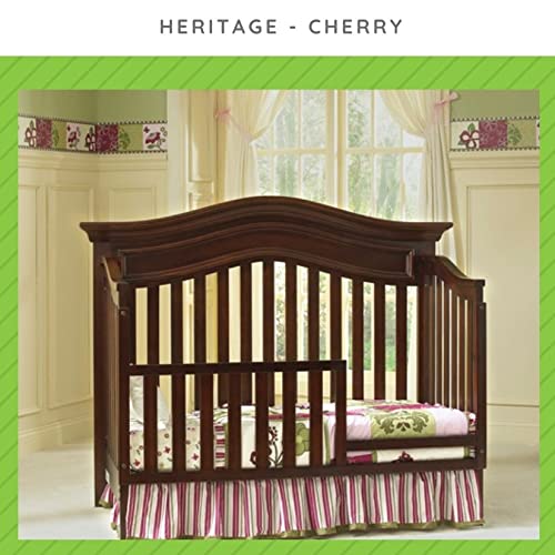 Baby Crib Safety Rail for Toddler Beds - Cherry Wood Guardrail for Infant & Toddler Protection | Secure Transition from Crib to Bed | Perfect for Nursery, Daycare & Home Use