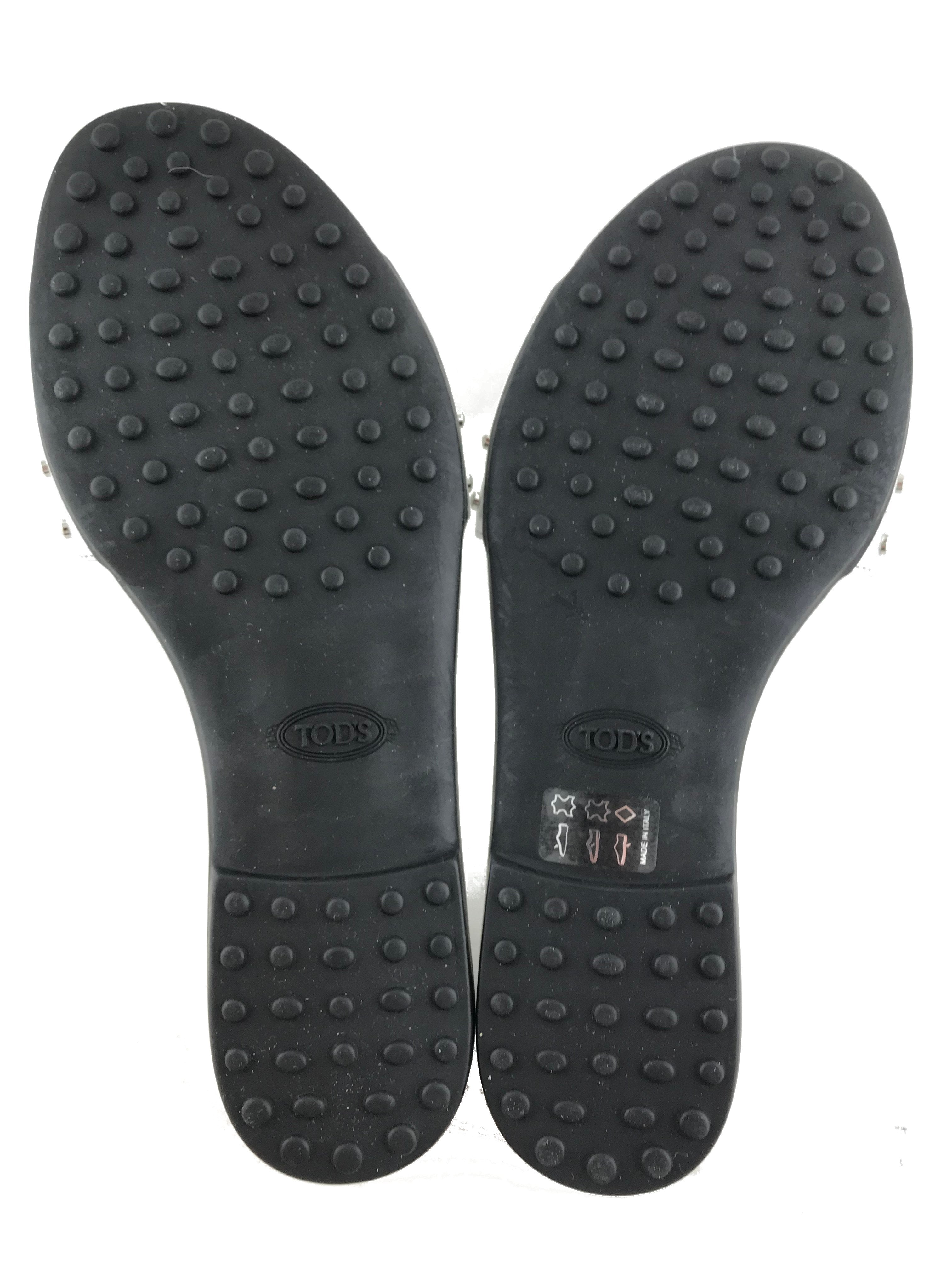 Tod's Studded Leather Slide Sandals Women's Size 7 - Comfortable Summer Fashion Sandals for Beach, Vacation and Casual Outings