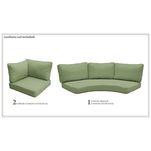 TK Classics High Back Cover Set in Cilantro Green for LAGUNA-04d Patio Furniture - Replacement Slipcovers (Cushions Not Included) - Perfect for Outdoor Dining Sets, Poolside Lounging & Backyard Decor