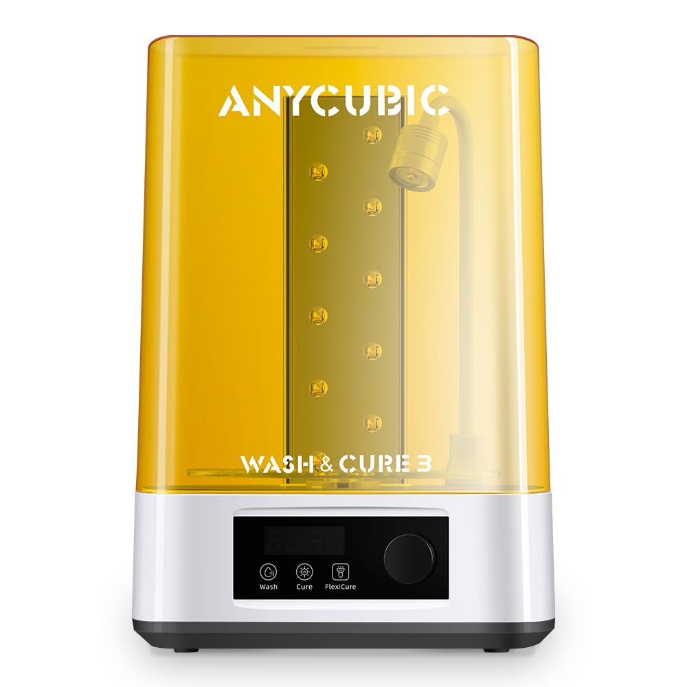 ANYCUBIC Wash and Cure Machine 3.0 - 2-in-1 UV Resin Cleaning & Curing Station for ANYCUBIC Photon Mono 2, Mars Series LCD/DLP/SLA 3D Printers | Adjustable Gooseneck Light | Perfect for Post-Processing 3D Printed Models at Home or Studio