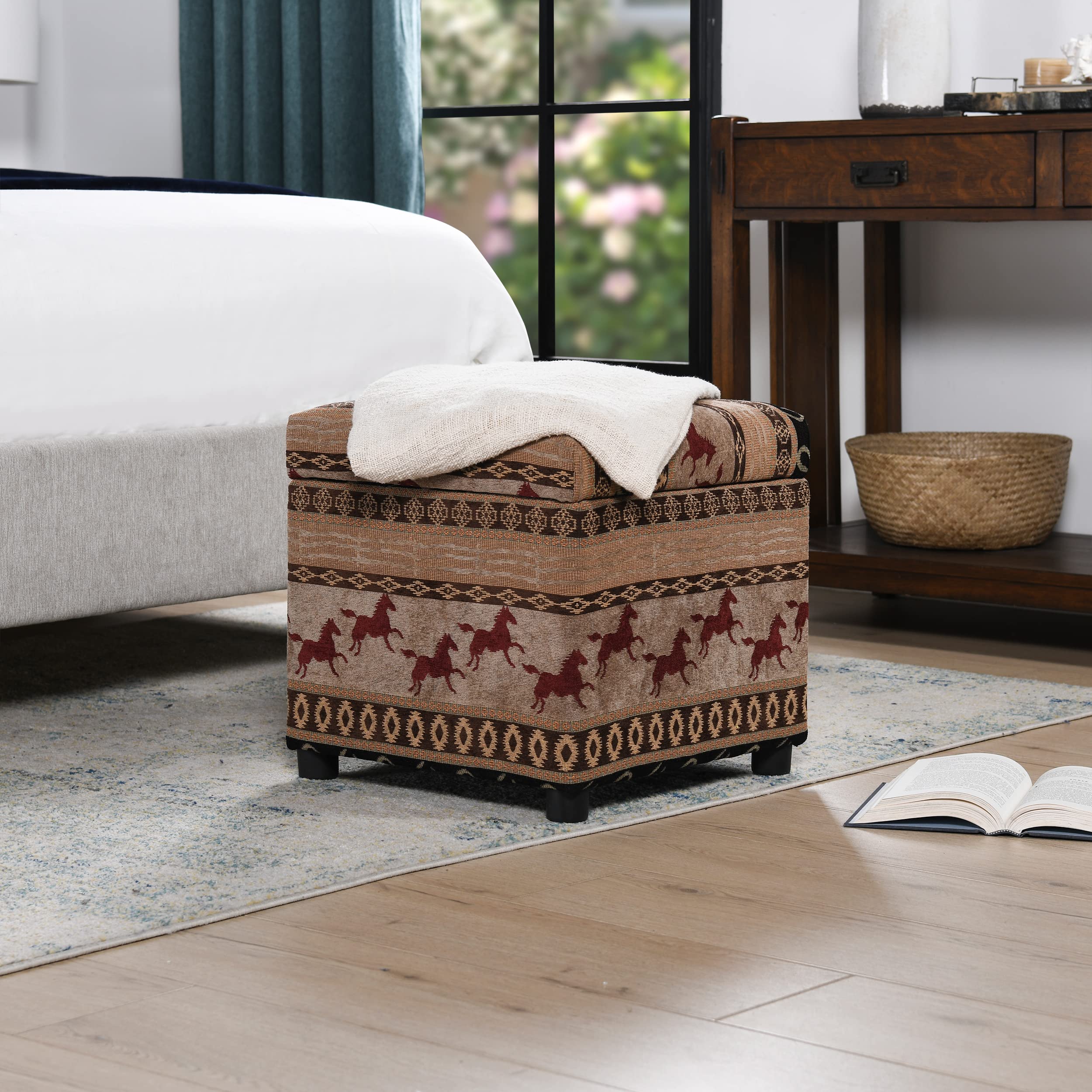 Jennifer Taylor Storage Ottoman - Multicolor for Living Room & Bedroom