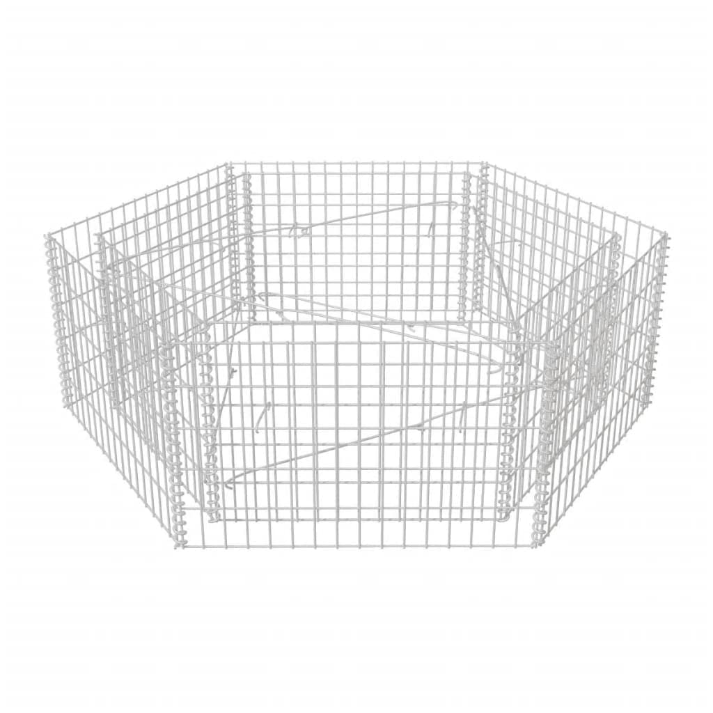 Hexagonal Gabion Raised Garden Bed - 63
