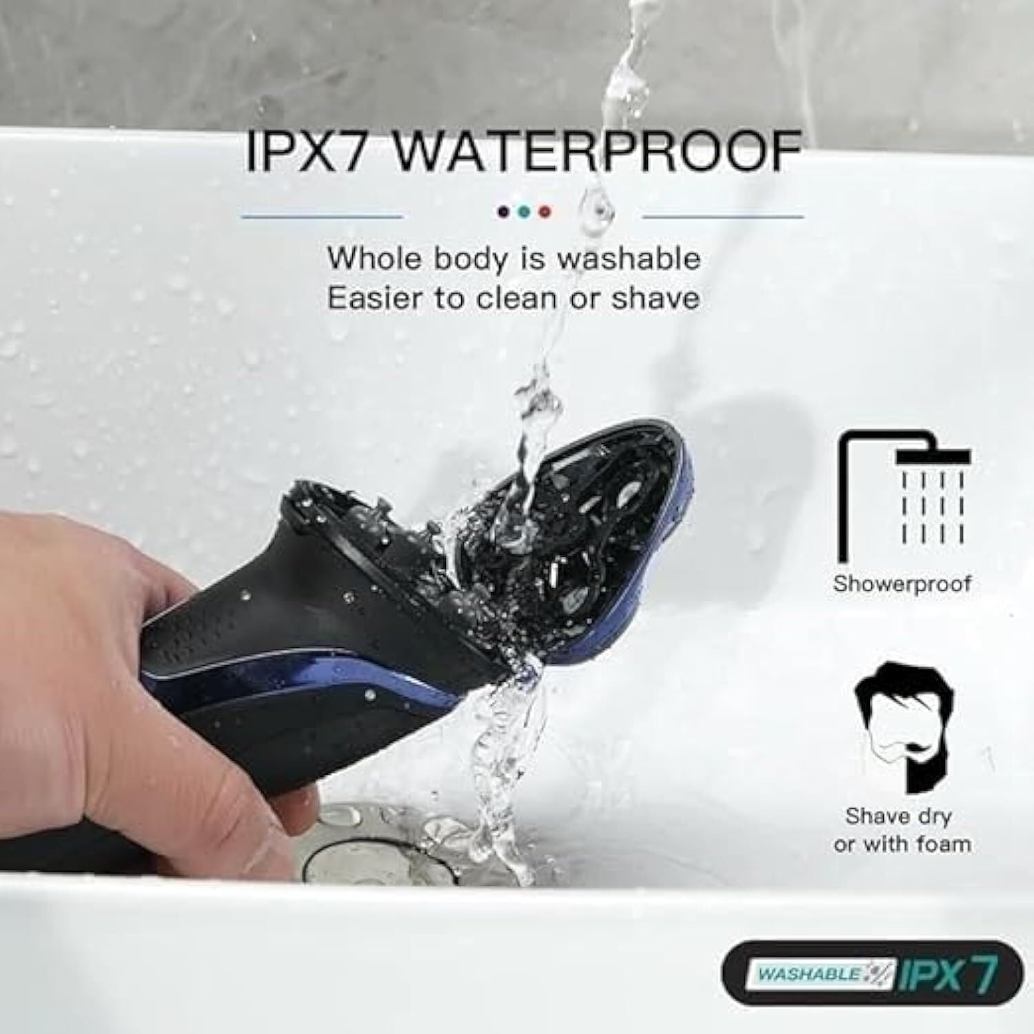 Premium 3D Floating Head Rotary Electric Shaver for Bald Men - Waterproof Rechargeable Beard Trimmer & Face Shaving Machine for Smooth Shaving at Home, Travel & Gym Use